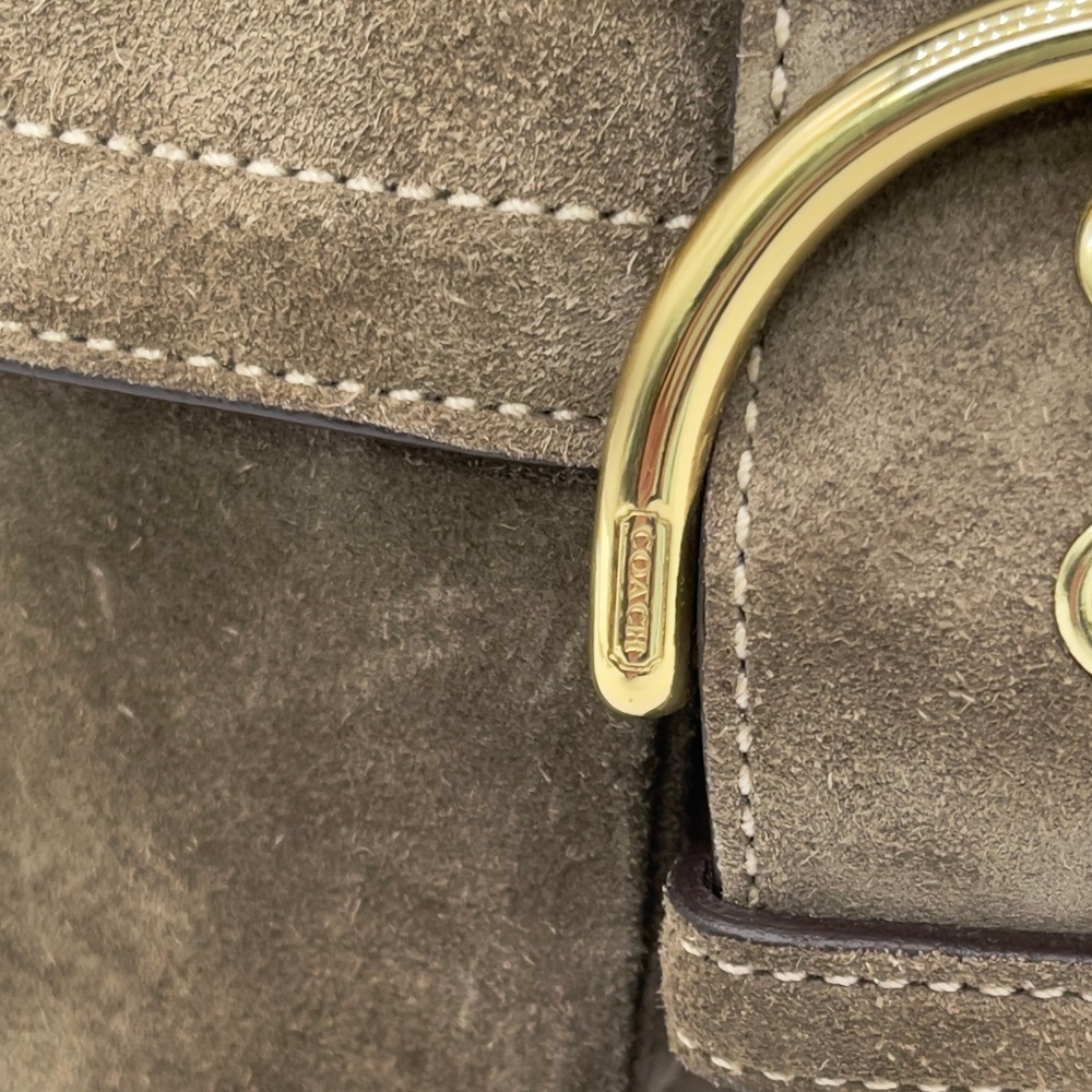 Y2K Coach Soho Suede Shoulder Bag Buckle Brown Quiet Luxury Indie F05S-3659 - Picture 8 of 16